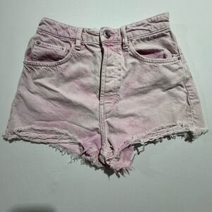 Zara Light Pink Denim Shorts